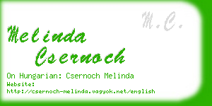 melinda csernoch business card